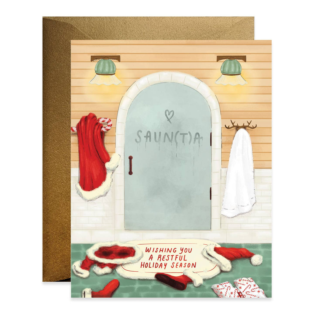 Saunta Restful Sauna Holiday Card