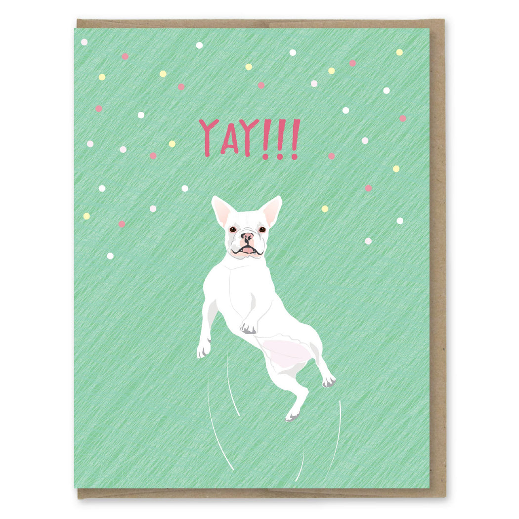 Yay Frenchie Dog Card