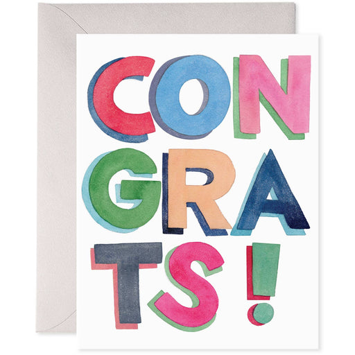 Colorful Congrats Letters Card