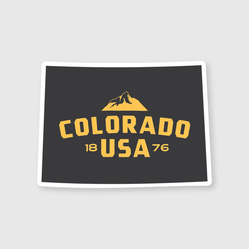 Colorado USA 1876 Simple State Vinyl Sticker