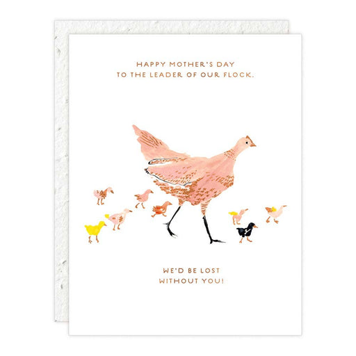 Hen Leader of Our Flock Mothers Day Card