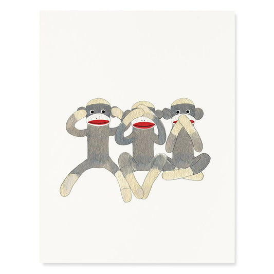 Monkey Business Blank Card