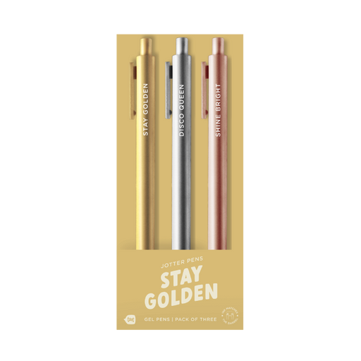 Stay Golden Jotter Click Pen - 3 pack