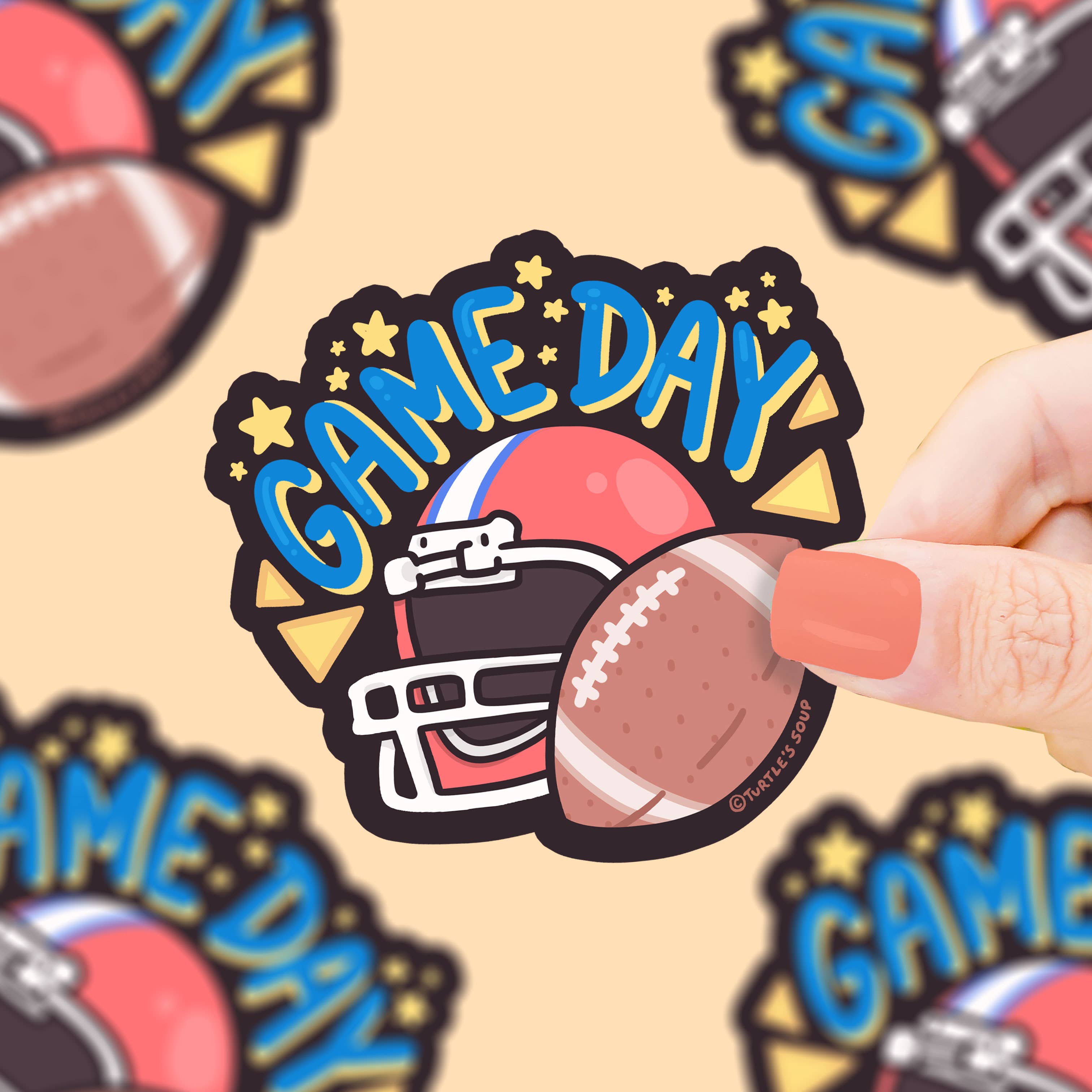Game Day Football Vinyl Sticker – Marrygrams