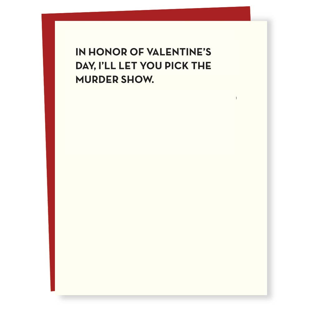 SP #878: Murder Show Valentines Card