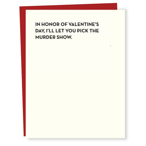 SP #878: Murder Show Valentines Card