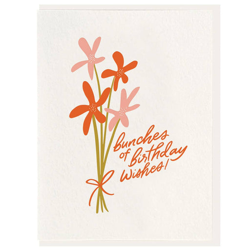 Bunches of Birthday Wishes Red Floral Card