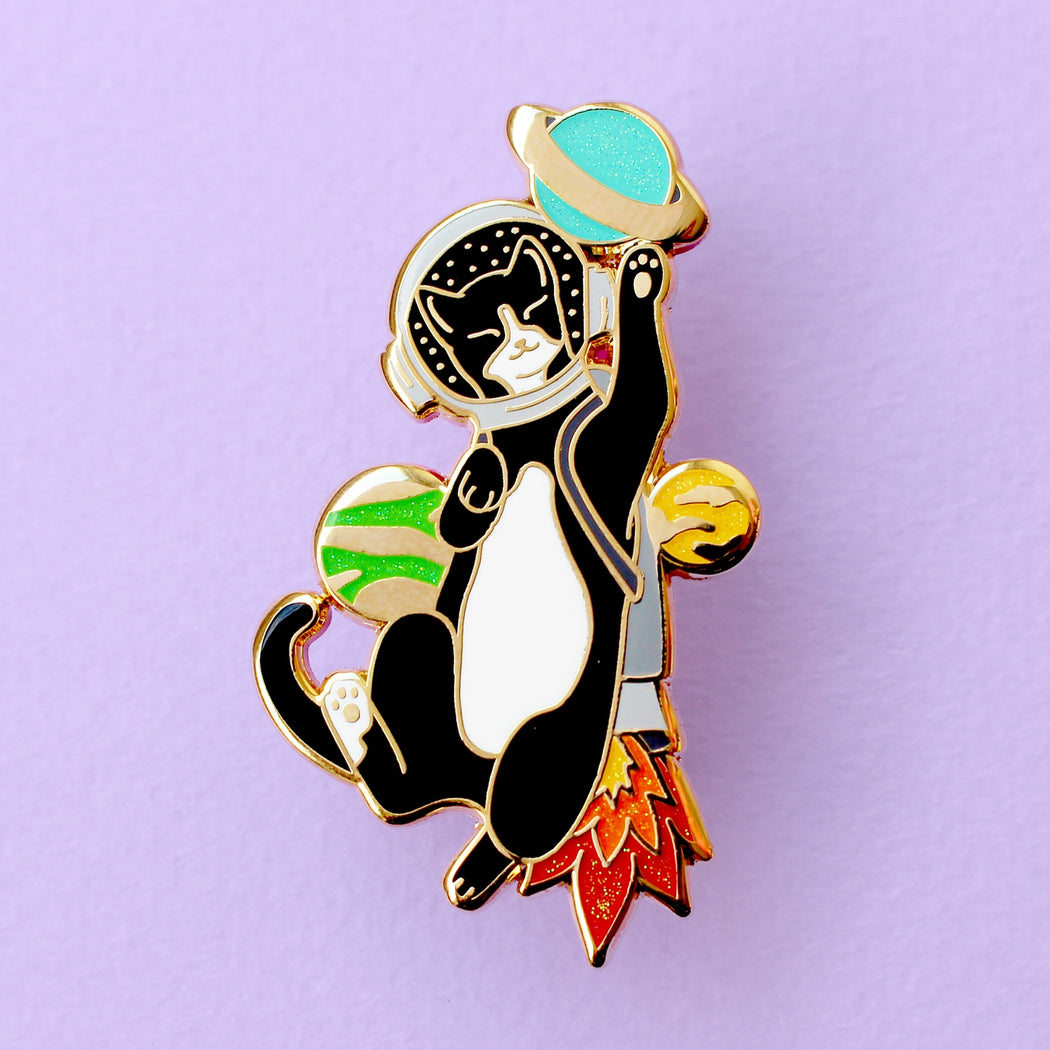 Astronaut Space Cat Enamel Pin