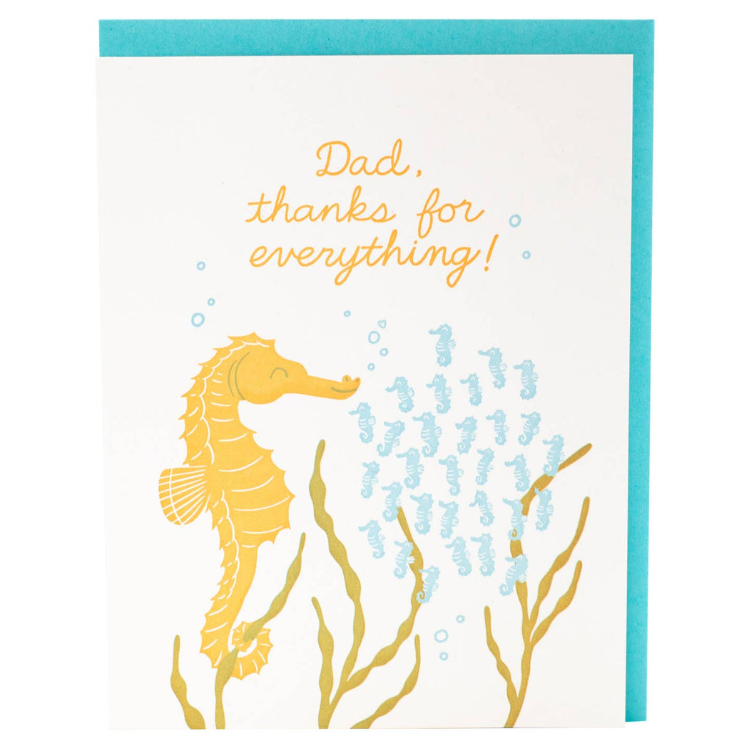 Seahorse Dad Thanks for Everything Card