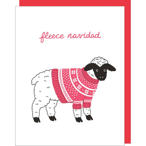 Sheep Sweater Fleece Navidad Card