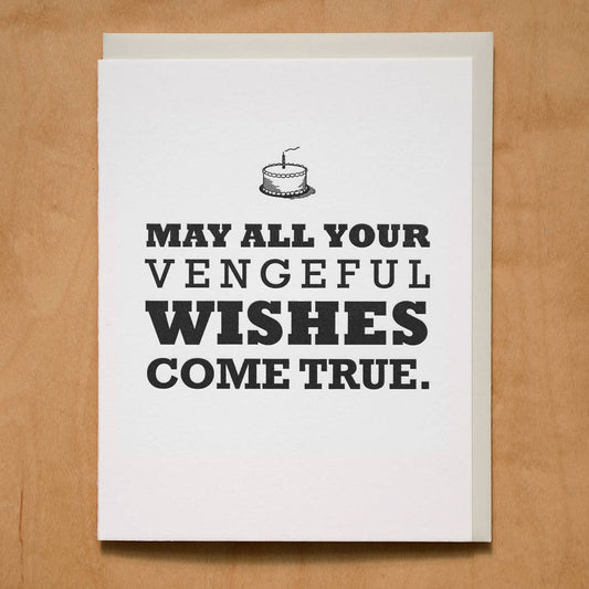 Vengeful Wishes Come True Birthday Card