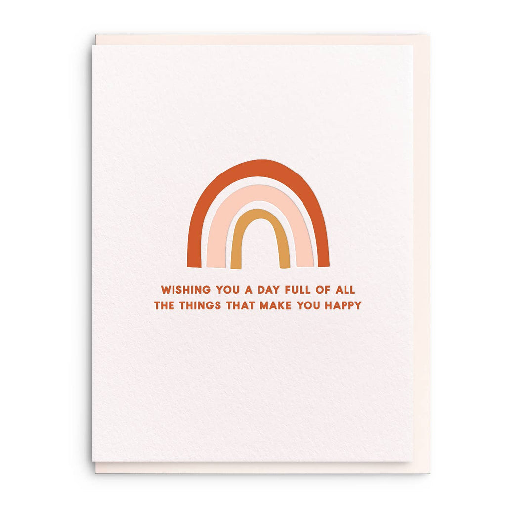 Rainbow Day Full of Things That Make You Happy Birthday Card