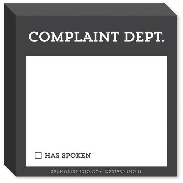 Complaint Department Sticky Notes
