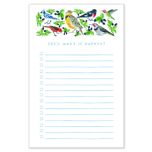 Lets Make It Happen Birds Notepad