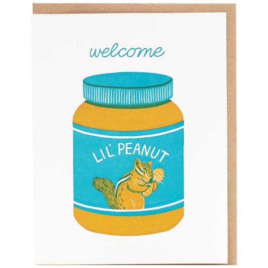 Welcome Lil Peanut Jar Baby Card
