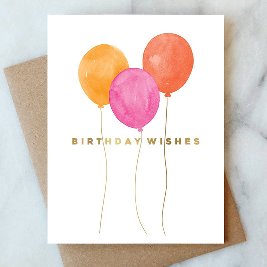Balloons Birthday Wishes Card
