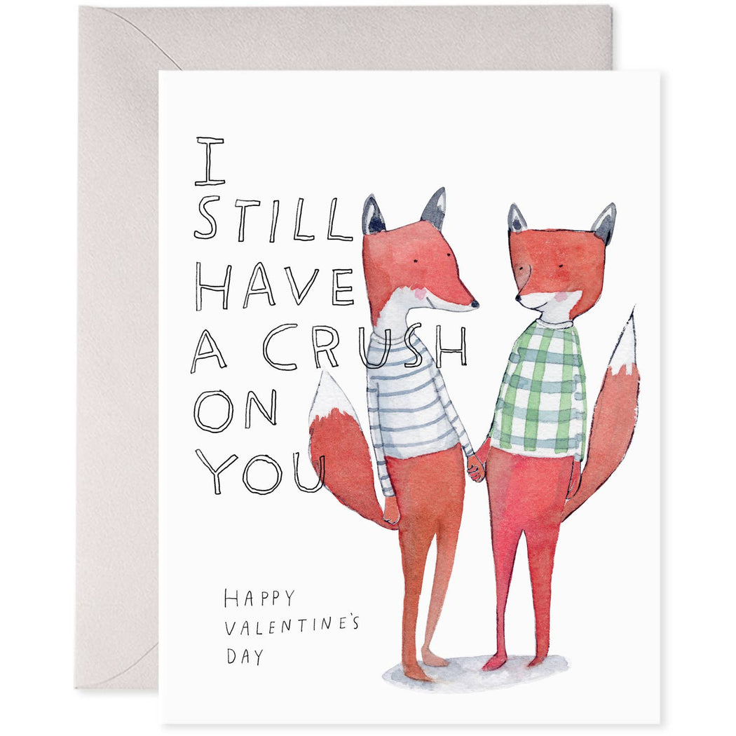 Still Have a Crush on You Fox Valentines Card