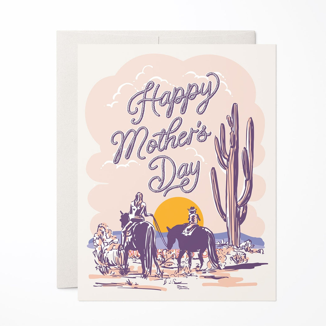 Trail Ride Cowgirl Mothers Day Card