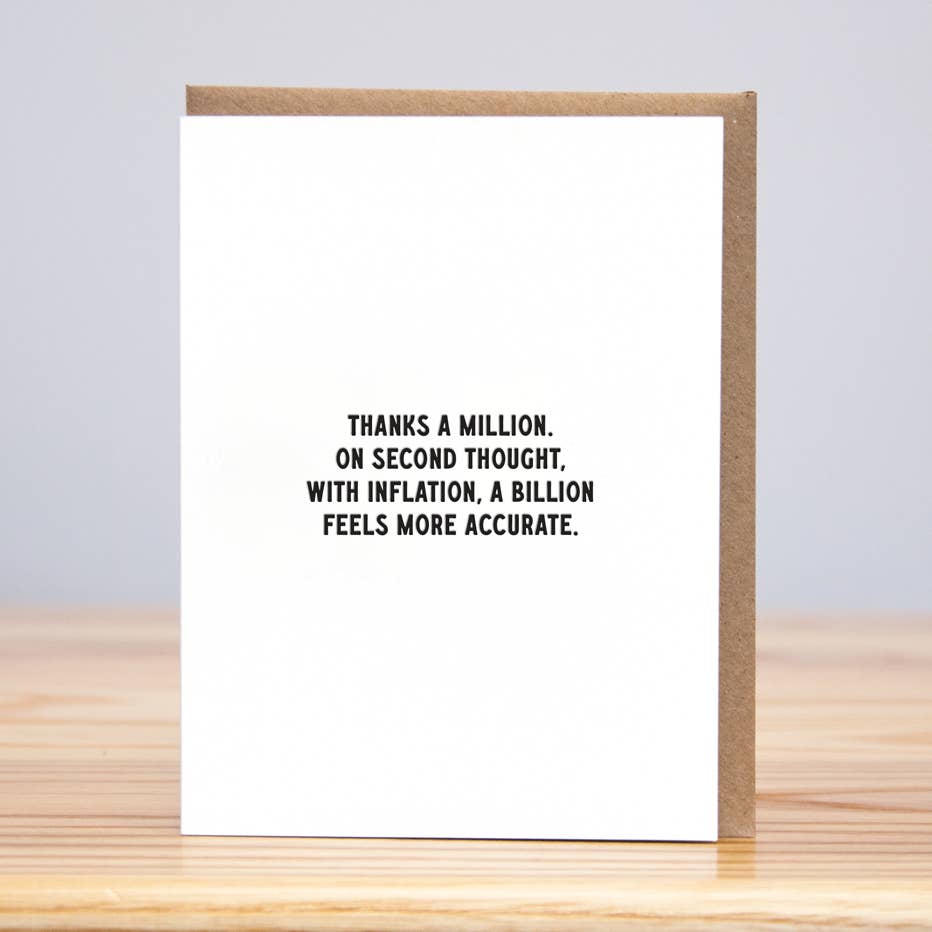 Inflation Thank You Card
