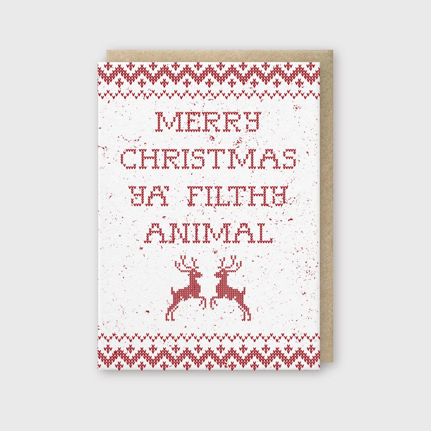 Filthy Animal Merry Christmas Card