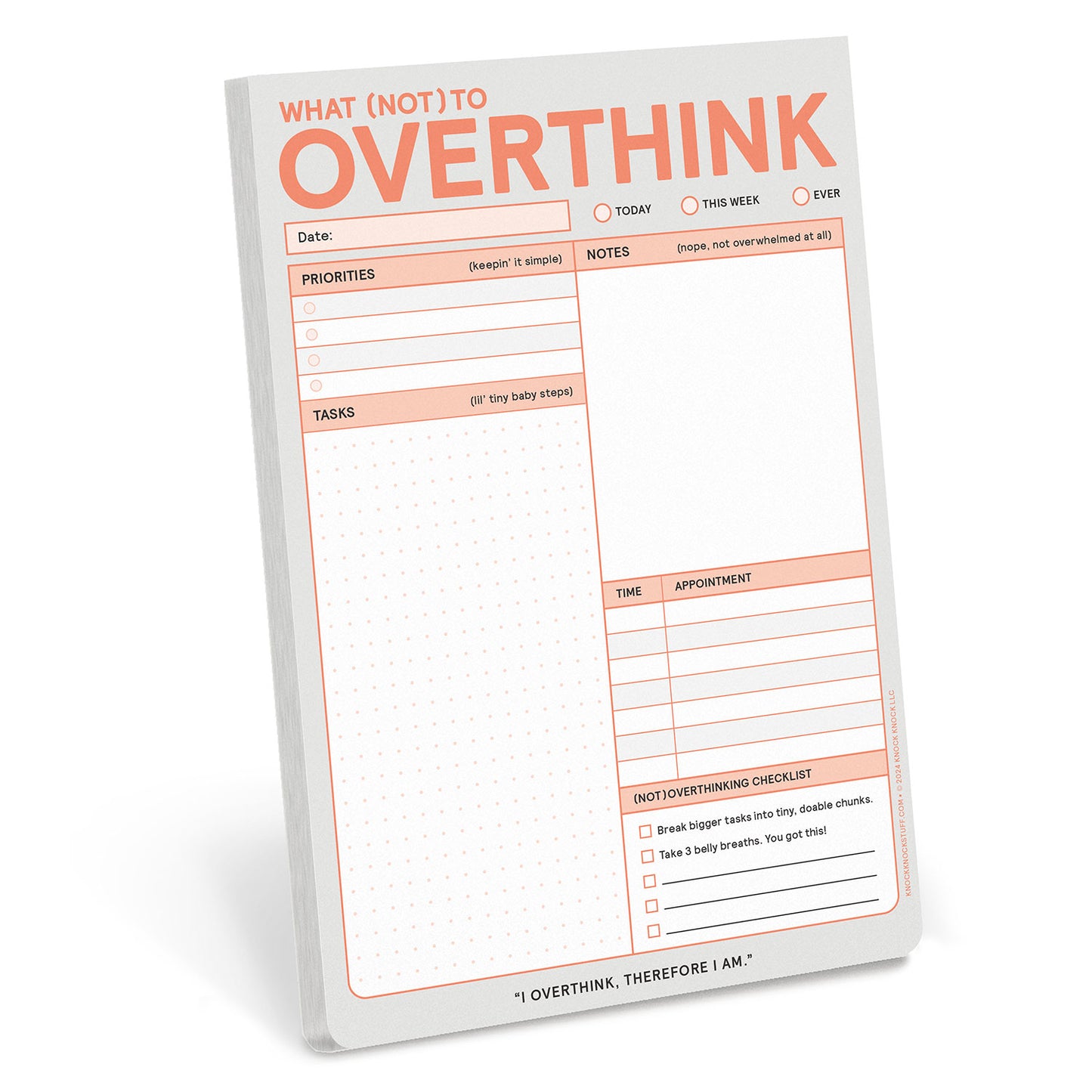 What Not To Overthink Notepad