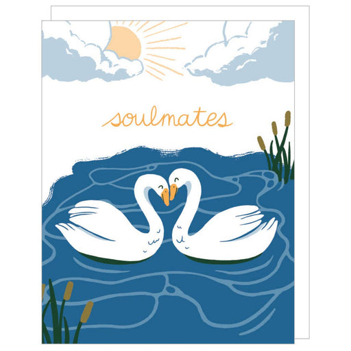 Swan Soulmates Love Card