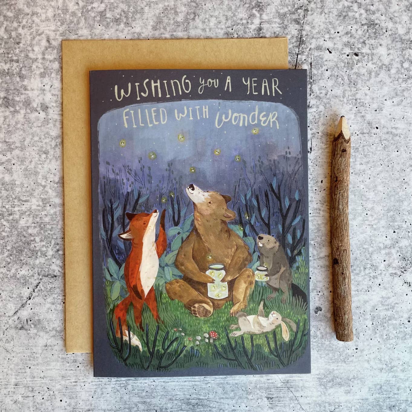 Firefly Night Birthday Card