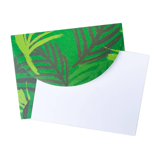 Palm Patterned Envelope Note Card Set