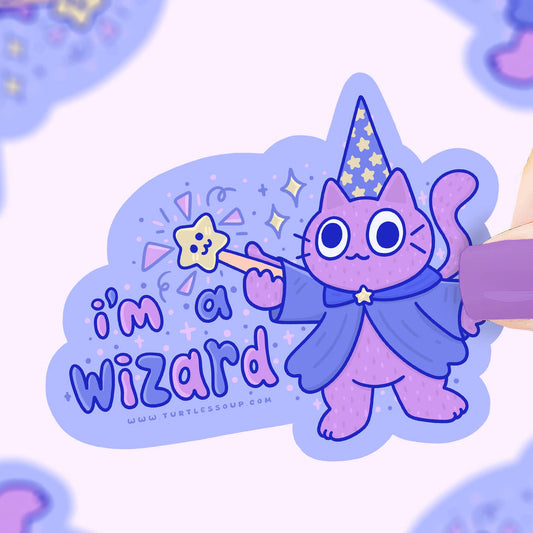 Im a Wizard Cat Vinyl Sticker