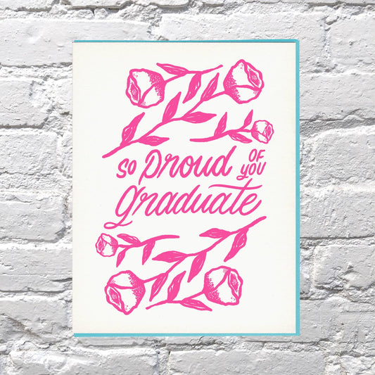 Pink Proud of You Graduate Card