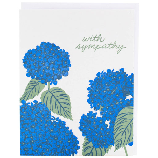Blue Hydrangea With Sympathy Card