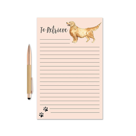 Golden To Retrieve Dog Notepad