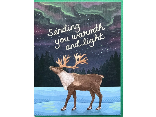 Warmth Light Reindeer Card
