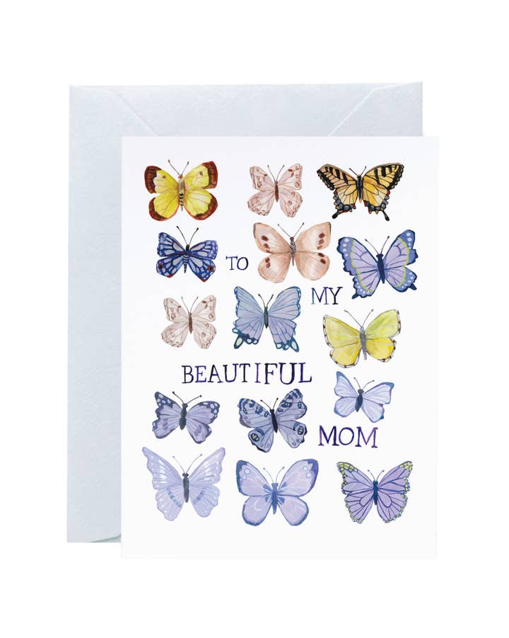Butterfly Beautiful Mom Card