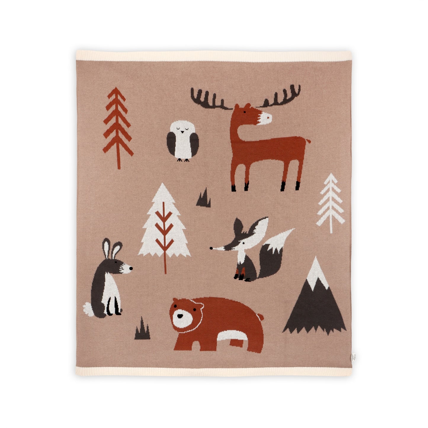 Woodland Bear Organic Baby Blanket
