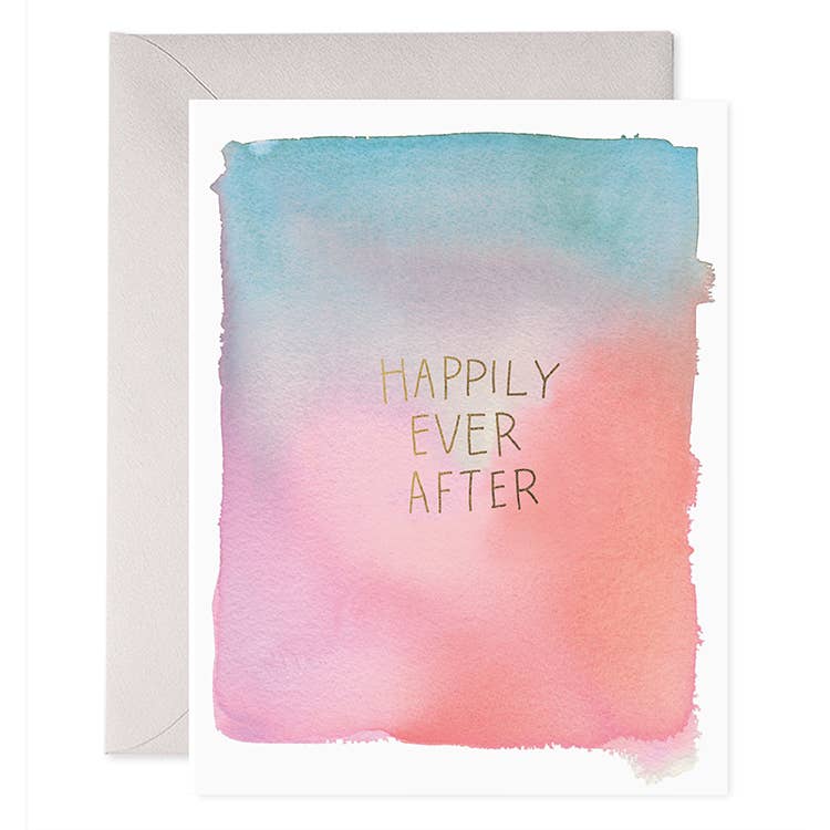 Happily Ever After Watercolor Card