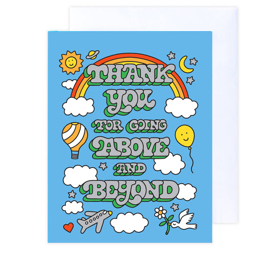 Thank You for Going Above & Beyond Rainbow Card