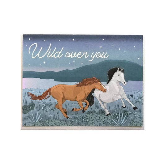 Wild Over You Horses Card