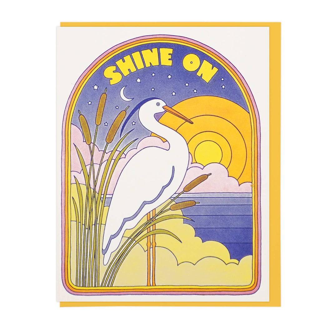 Shine On Heron Card