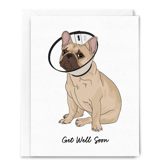 Get Well Soon Frenchie Dog Card