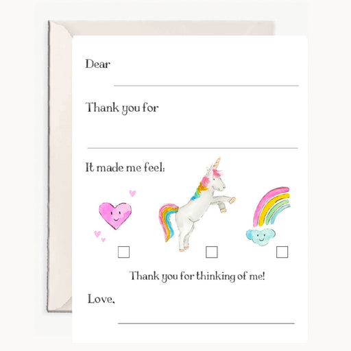 Rainbow Kids Fill in the Blank Thank You Cards
