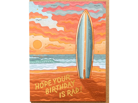Hope Your Birthday is Rad Surf Card
