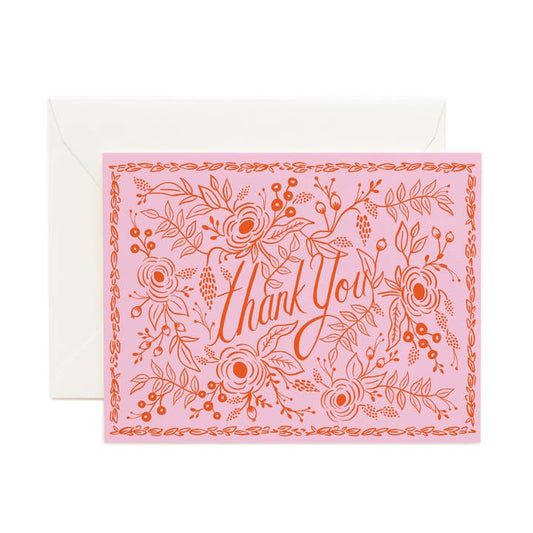 Rose Thank You Card