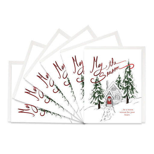 Poinsettia Happy Holidays Cards