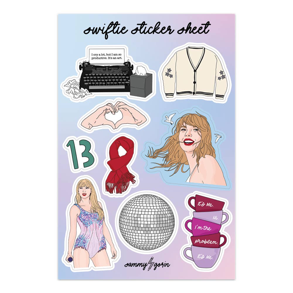 Taylor Swiftie Vinyl Sticker Sheet