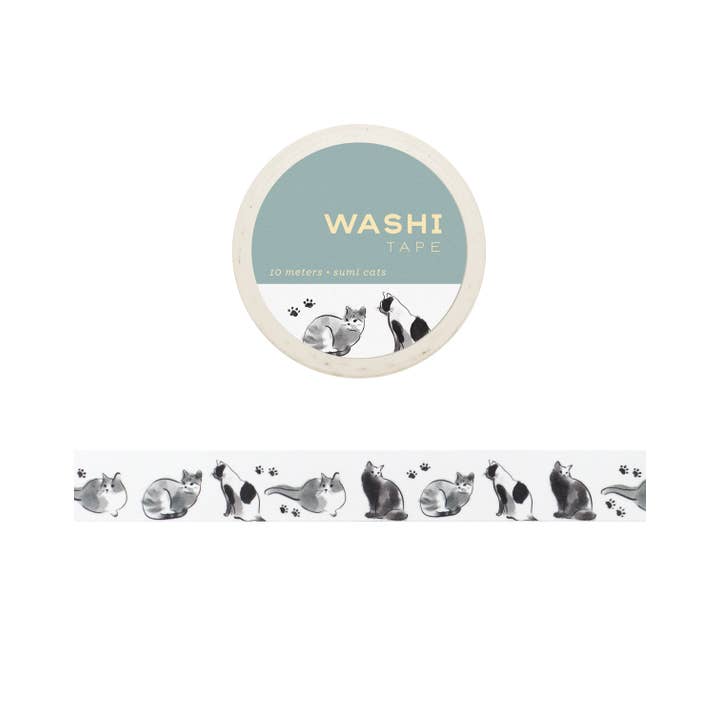 Sumi Cats Washi Tape