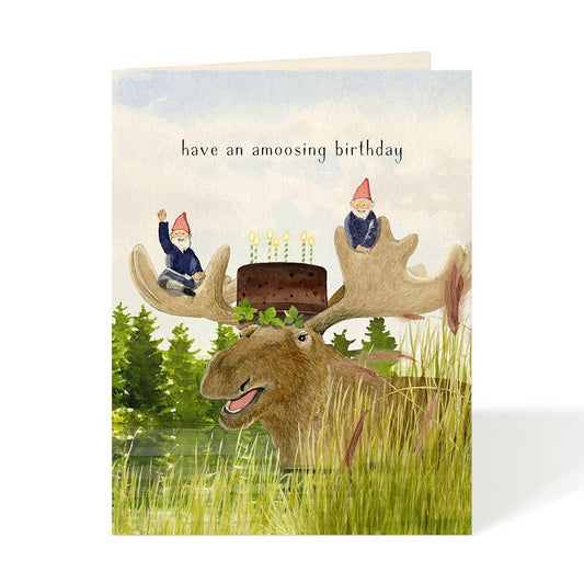 Have an Amoosing Birthday Moose Card