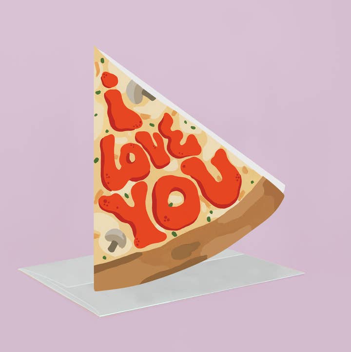 Pizza Love You Diecut Card
