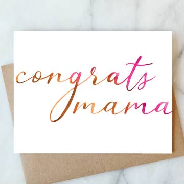 Congrats Mama Baby Shower Card