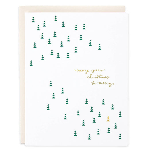 Christmas Be Merry Tiny Trees Card